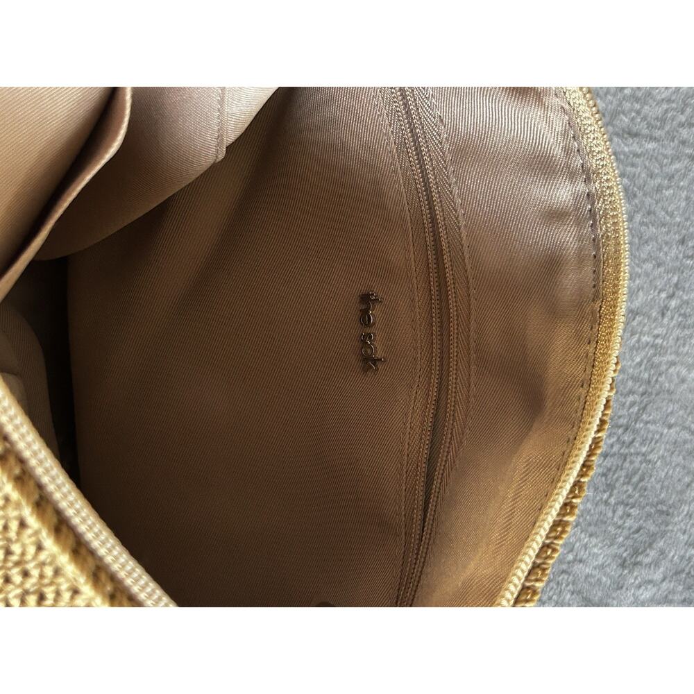 The Sak Lumi Crochet Crossbody Shoulder Bag - Tan/Beige Boho Eco Friendly 11"x9" - Picture 8 of 9